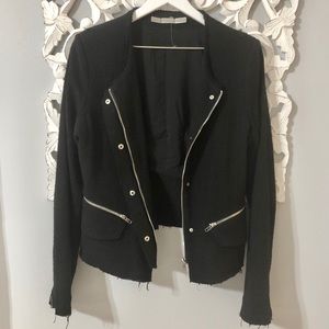 Gibson Detail Tweed Jacket with Frayed Edges